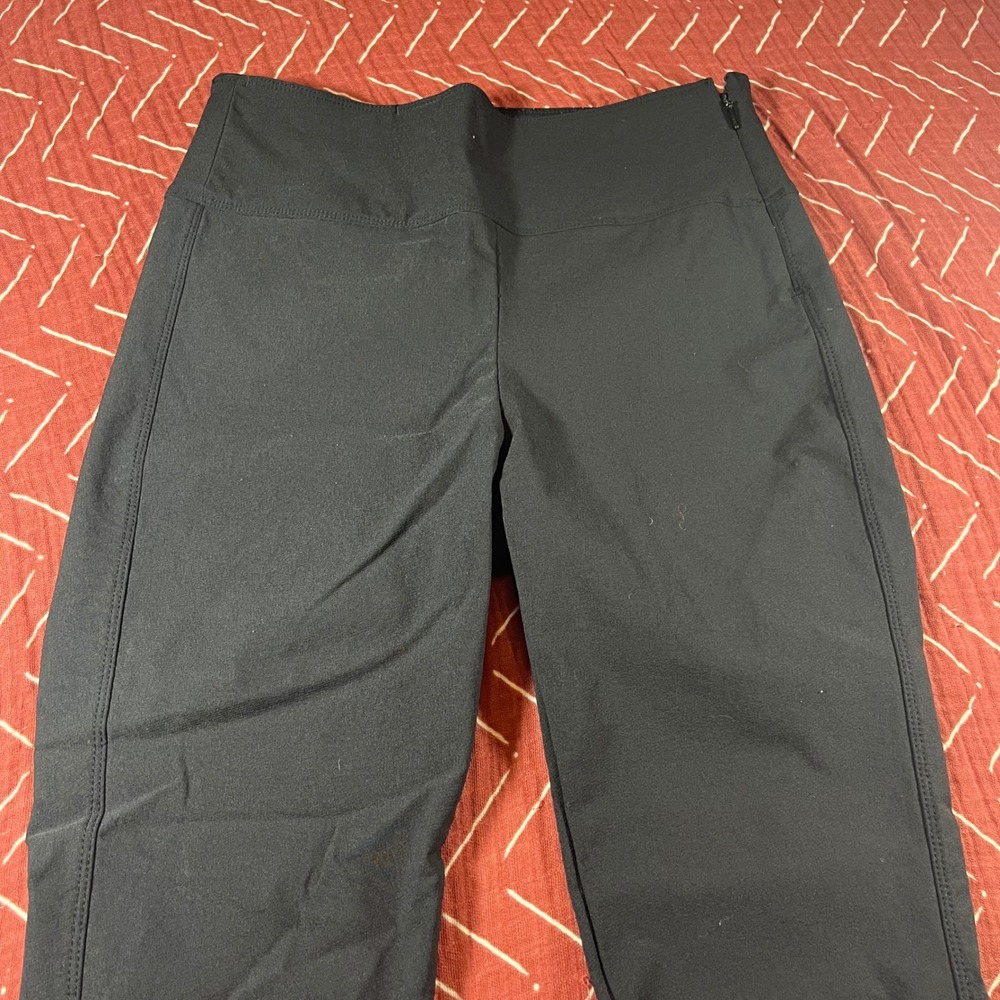 Athleta Wander Slim Ankle Pant‎ Black Zipper Pocket Athleisure Size 2